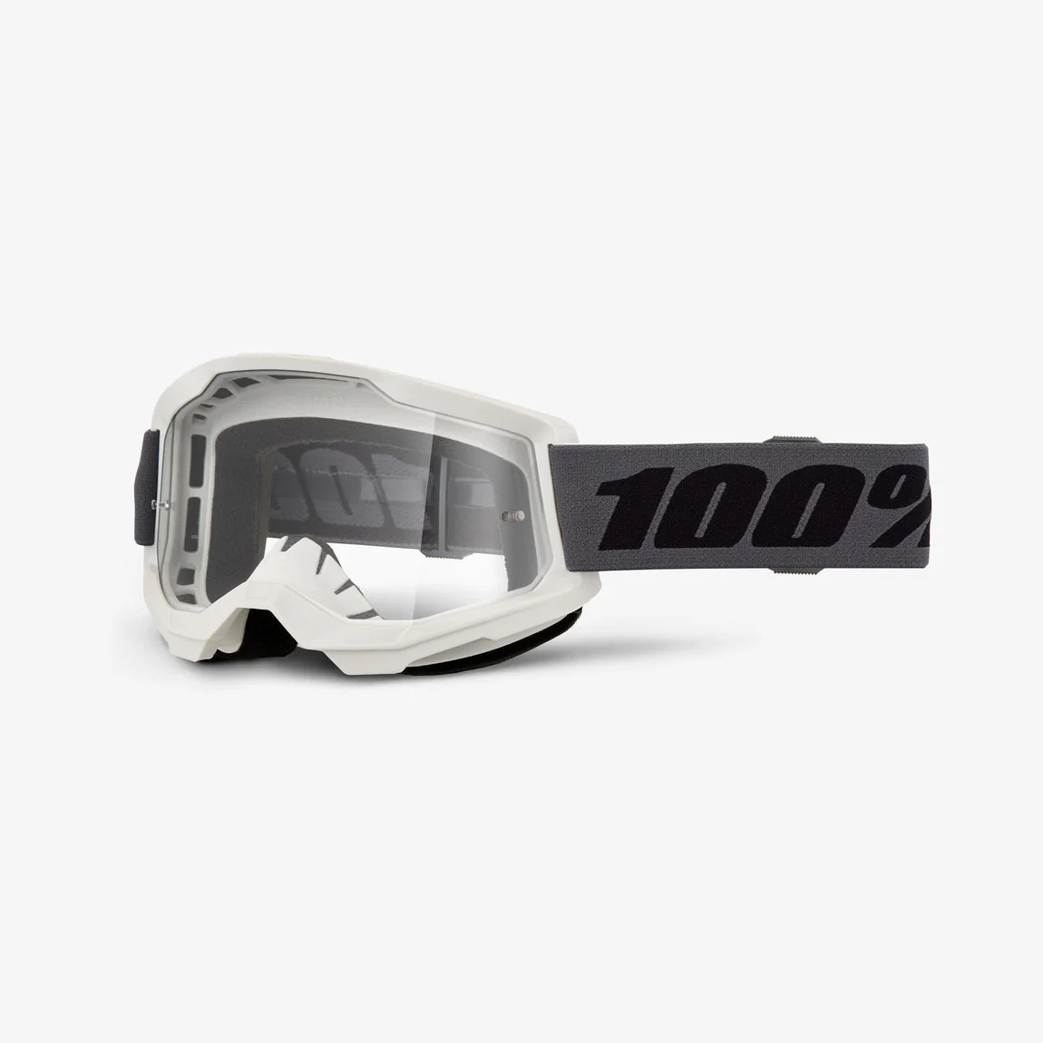100% STRATA 2 Grey Goggles - Clear Lens