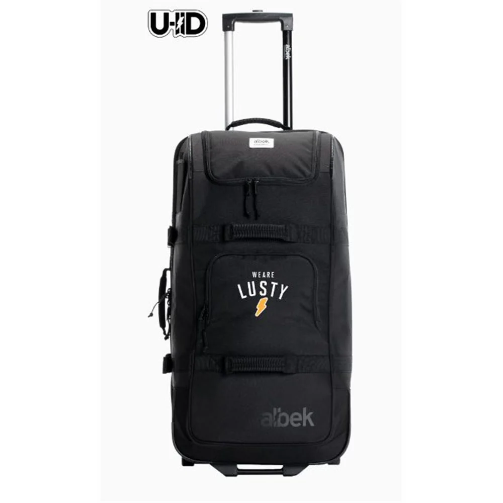 Albek Long Haul Checked Travel Bag - Black - Image 5