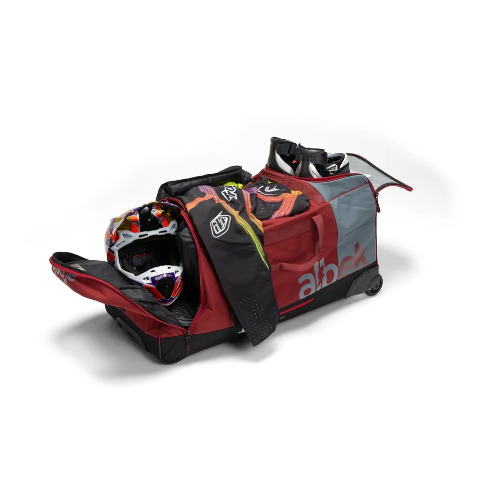 Albek Meridian Wheeled Gear Bag - Burgundy - Image 4