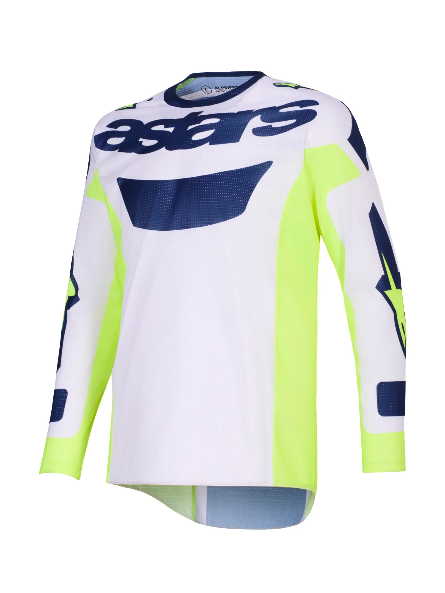 ALPINESTARS 2026 RACER AIR RIWAY JERSEY - LIGHT GREY YELLOW FLUO BLUE