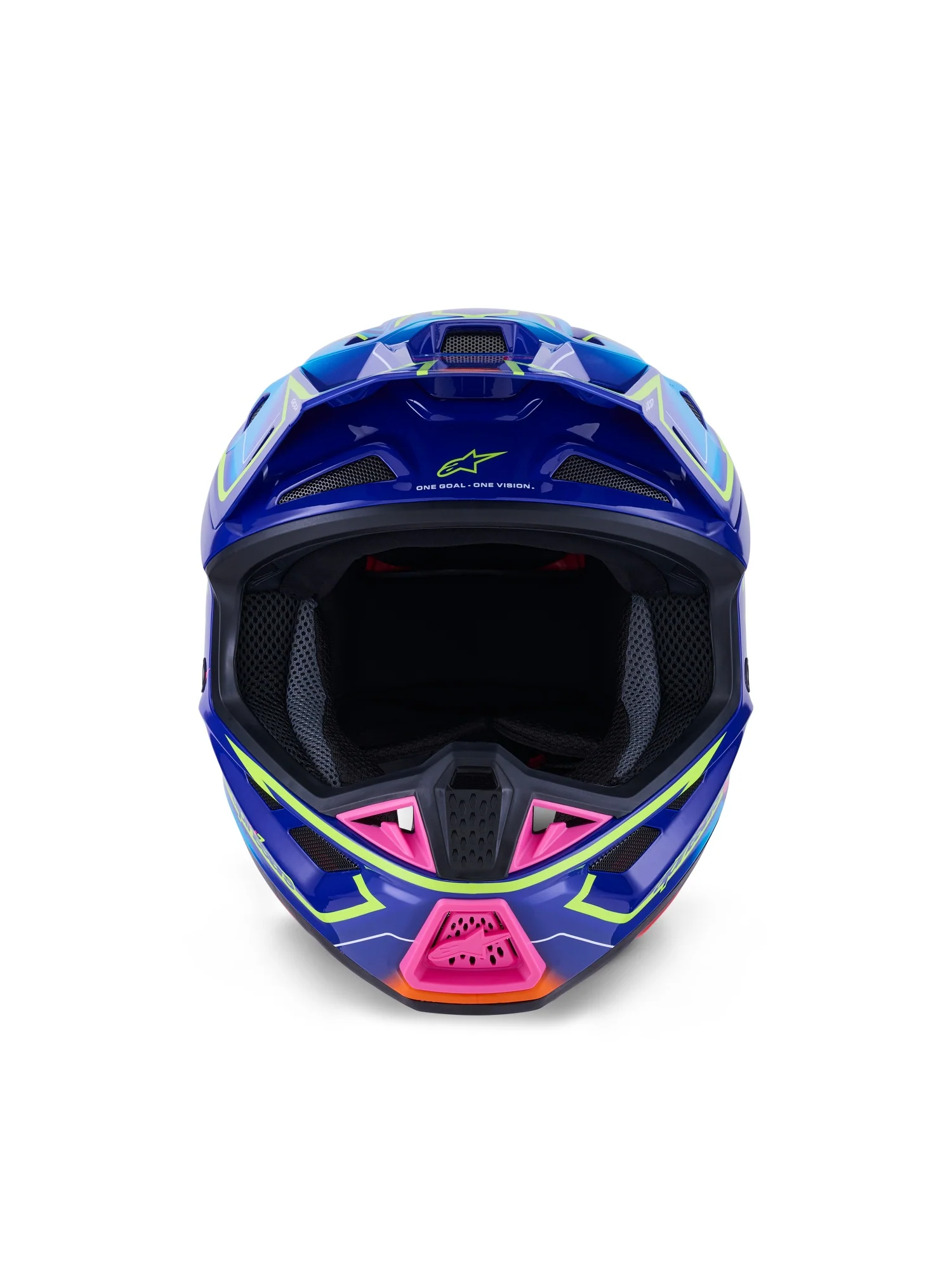 ALPINESTARS 2026 S-M7 CAST HELMET - BLUE PINK YELLOW FLUO GLOSSY - Image 3