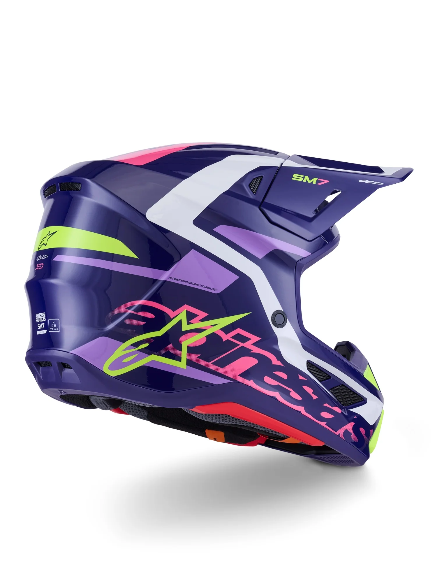 ALPINESTARS 2026 S-M7 DEED HELMET - PURPLE PINK GLOSSY - Image 2