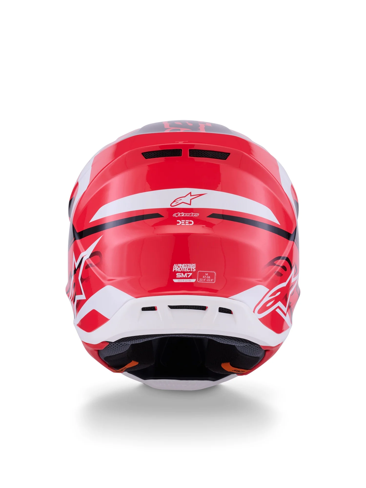 ALPINESTARS 2026 S-M7 DEED HELMET - RED BLACK WHITE GLOSSY - Image 4