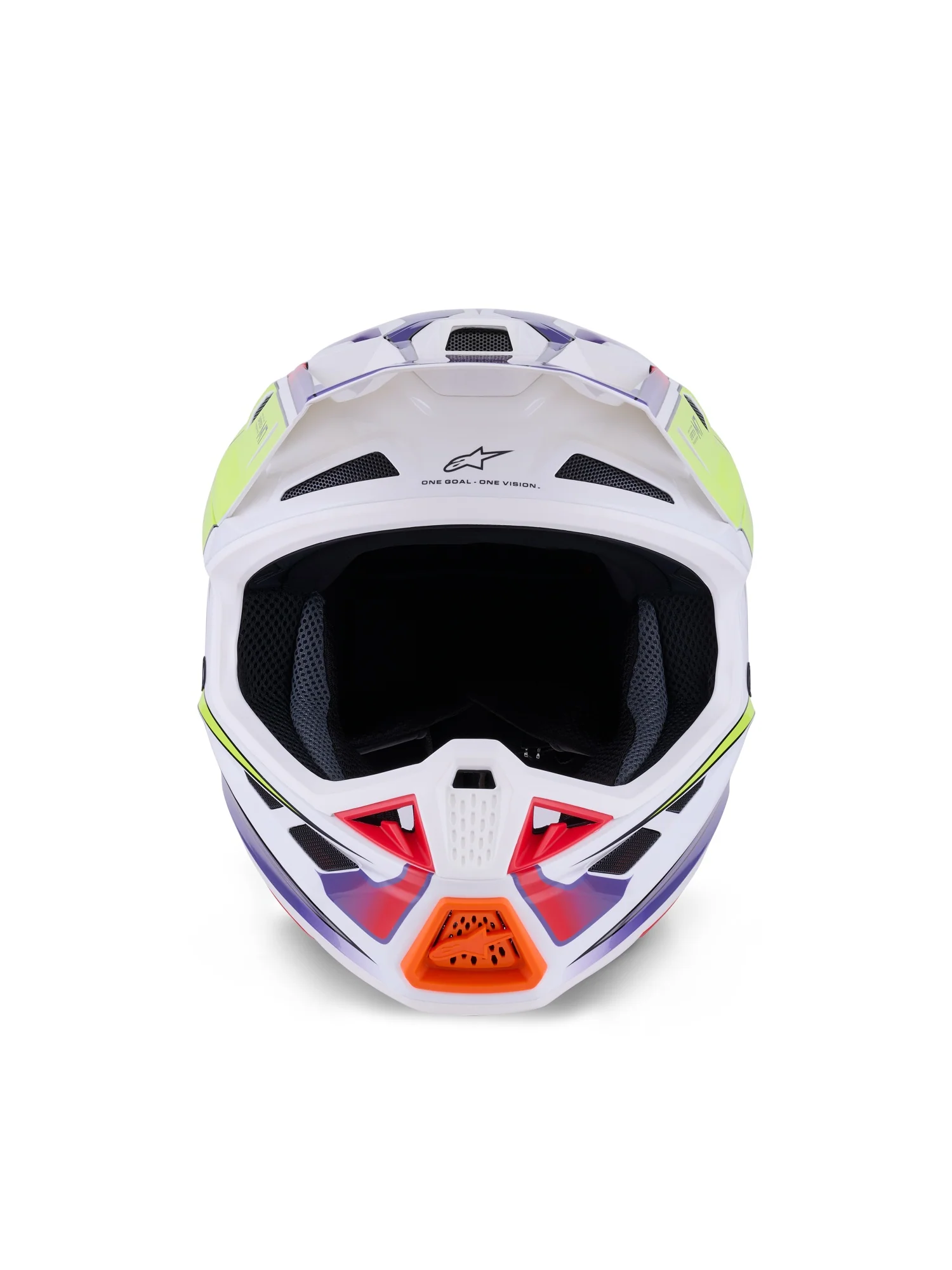 ALPINESTARS 2026 S-M7 FUSE HELMET - WHITE YELLOW FLUO PURPLE GLOSSY - Image 3