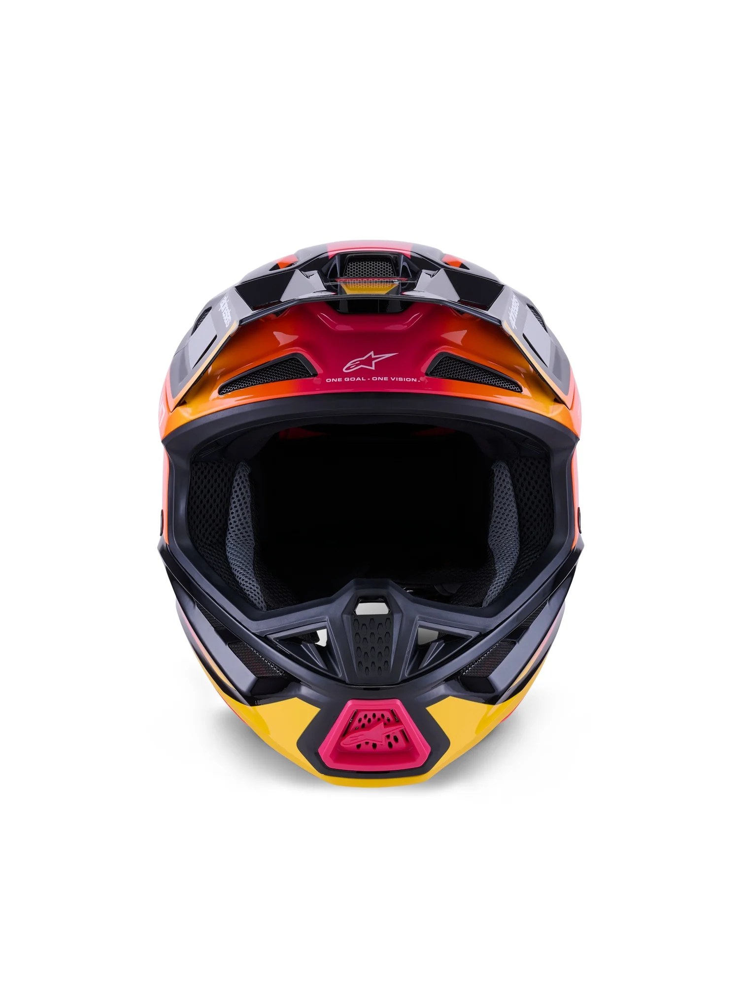 ALPINESTARS 2026 S-M7 RISE HELMET - BLACK YELLOW PINK GLOSSY - Image 2