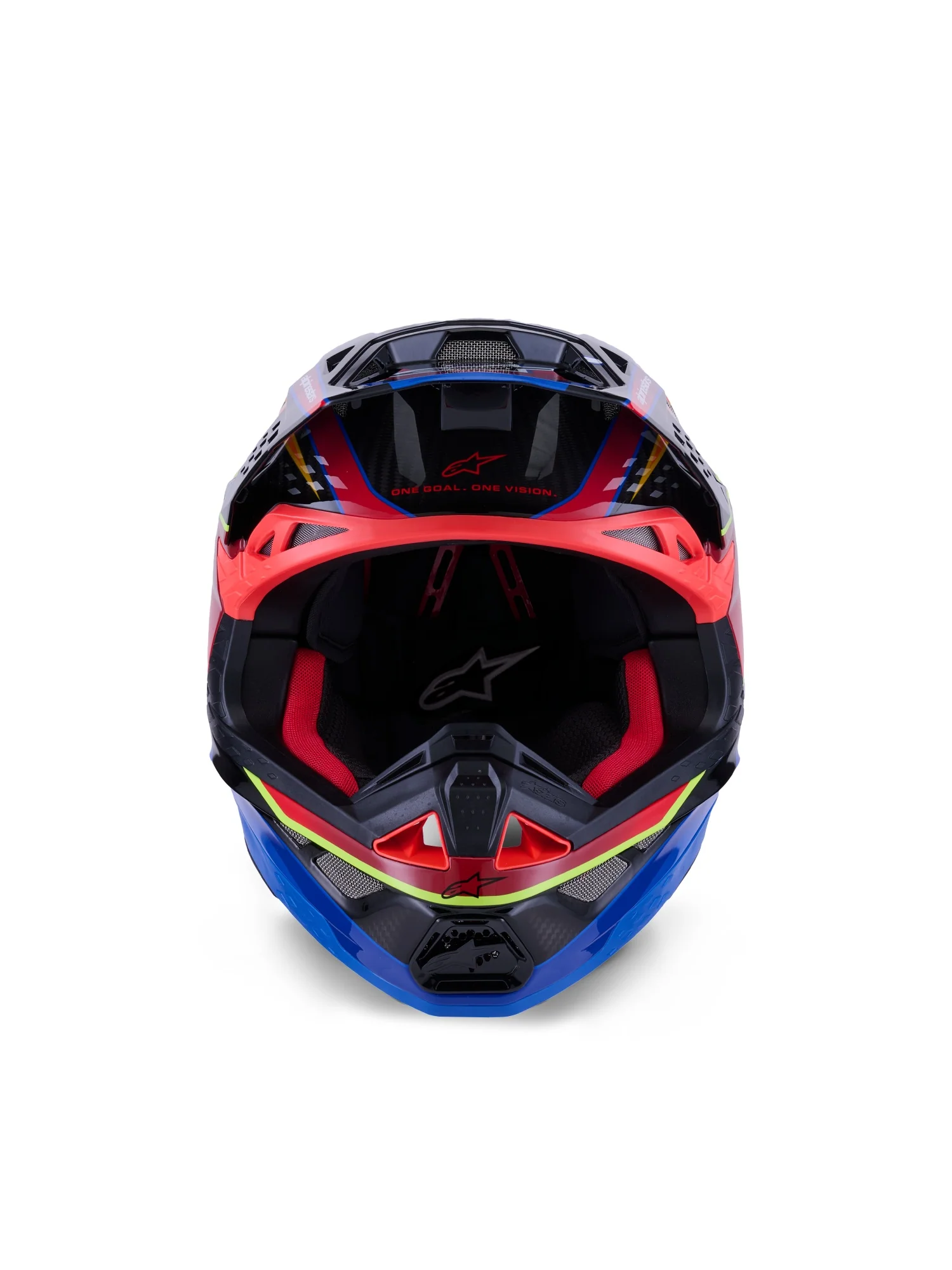ALPINESTARS 2026 SUPERTECH S-M10 ERA HELMET - BLUE RED YELLOW FLUO GLOSSY - Image 3
