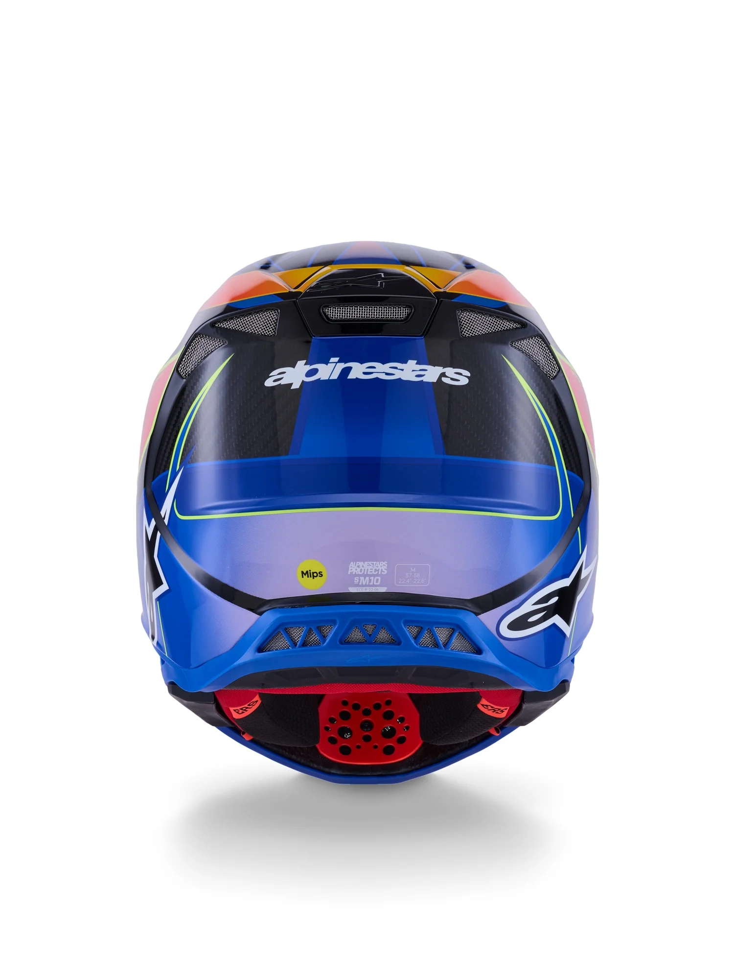 ALPINESTARS 2026 SUPERTECH S-M10 ERA HELMET - BLUE RED YELLOW FLUO GLOSSY - Image 4