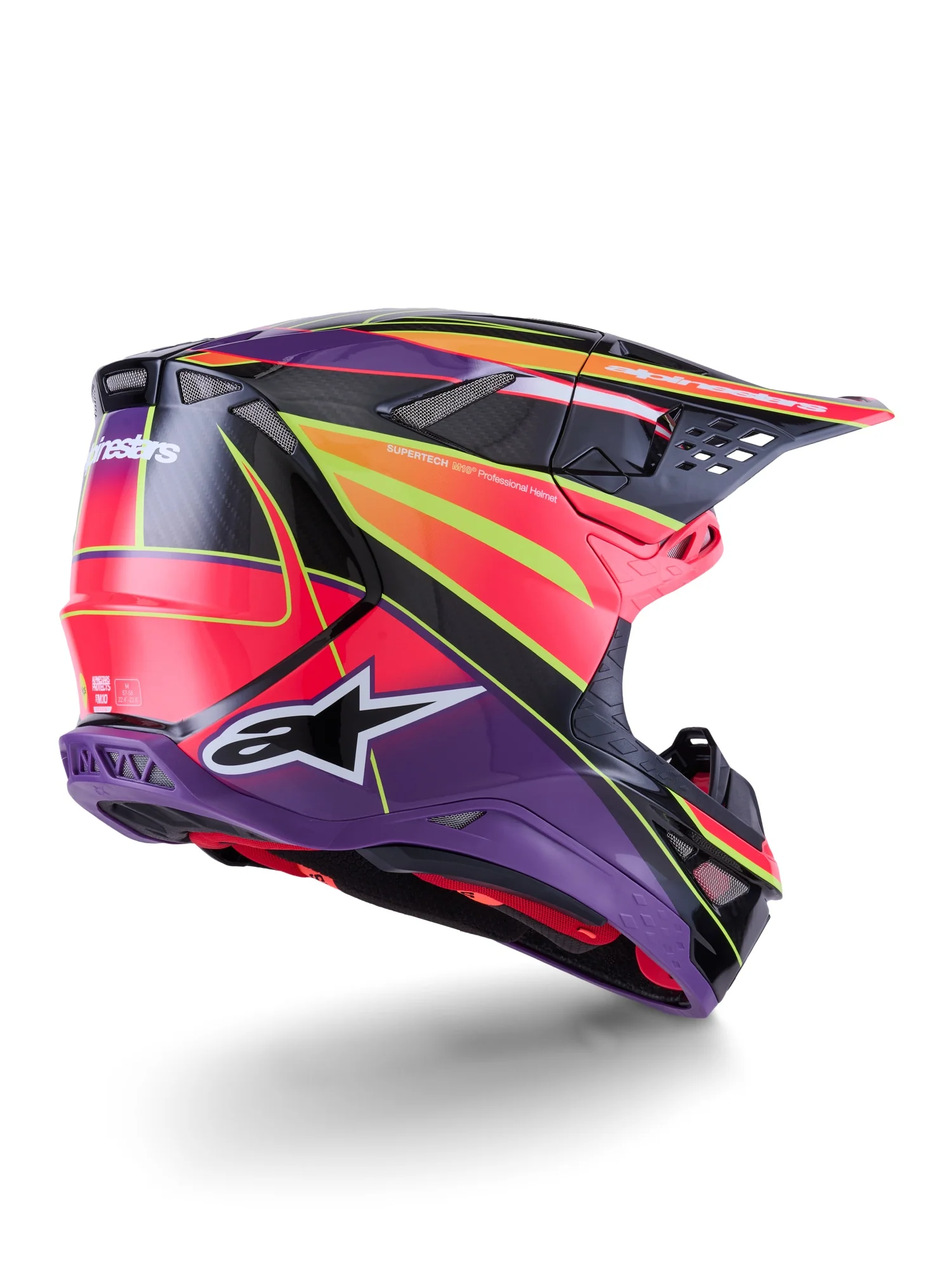ALPINESTARS 2026 SUPERTECH S-M10 ERA HELMET - PINK VIOLET YELLOW FLUO GLOSSY - Image 2