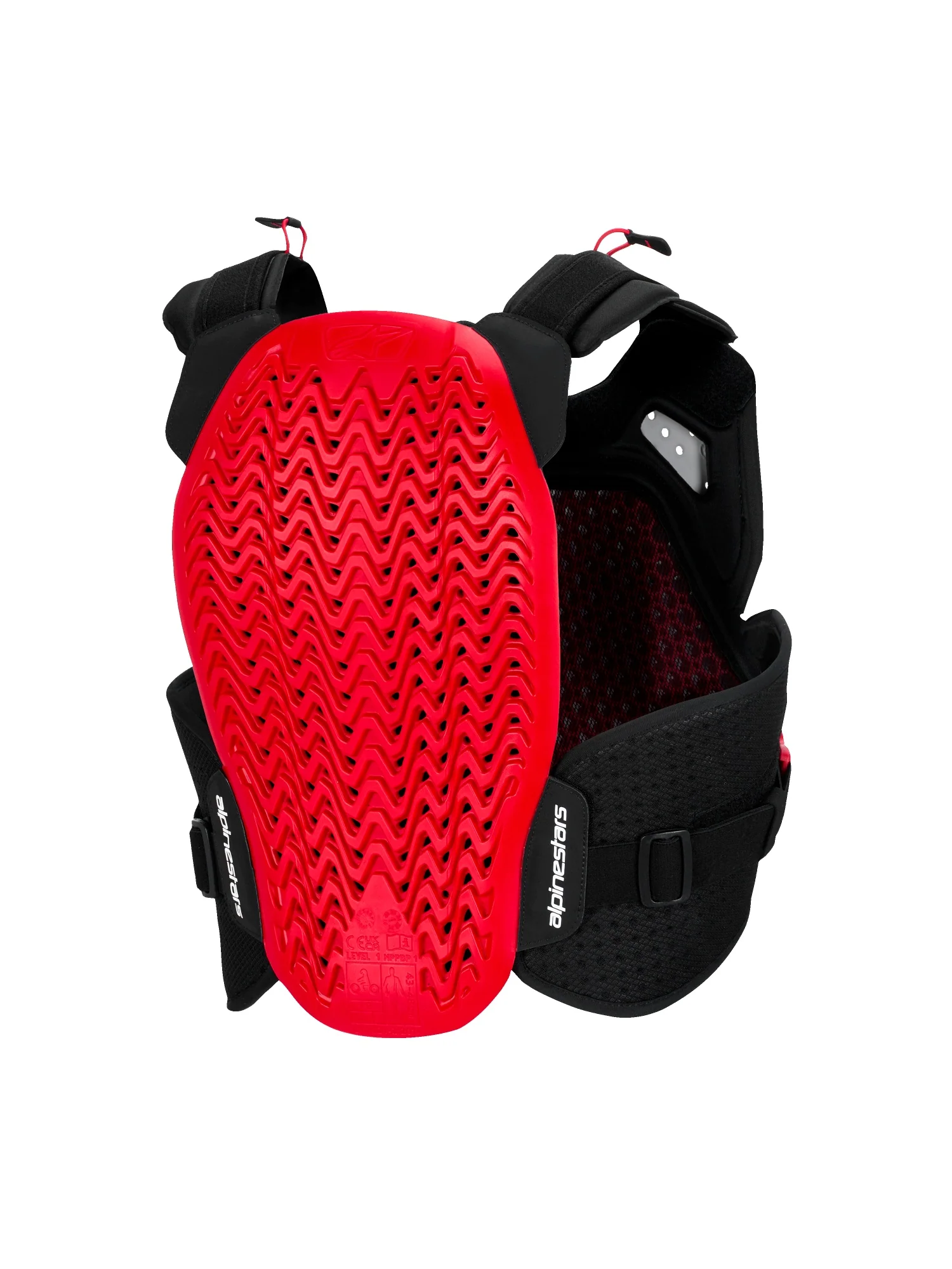 ALPINESTARS A-4 PLASMA CHEST PROTECTOR - BLACK RED WHITE - Image 2