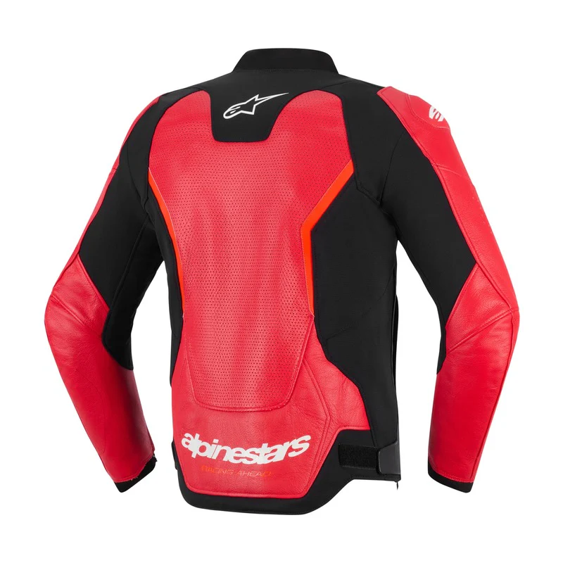 ALPINESTARS GP FORCE V2 LEATHER AIR JACKET - RED FLURO RED - Image 2