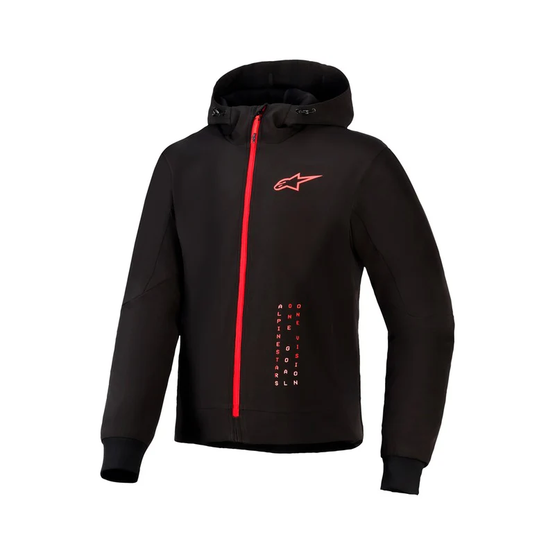ALPINESTARS RADIUM TECH HOODIE - BLACK BRIGHT RED