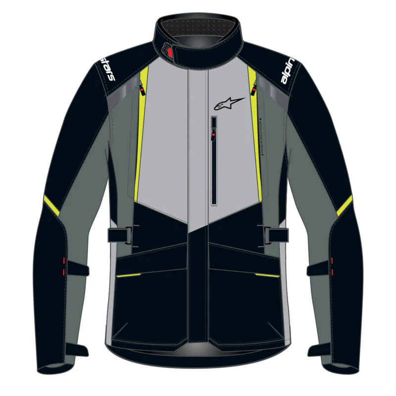 ALPINESTARS ST-1 WATERPROOF JACKET - GREY/BLACK/FLURO YELLOW