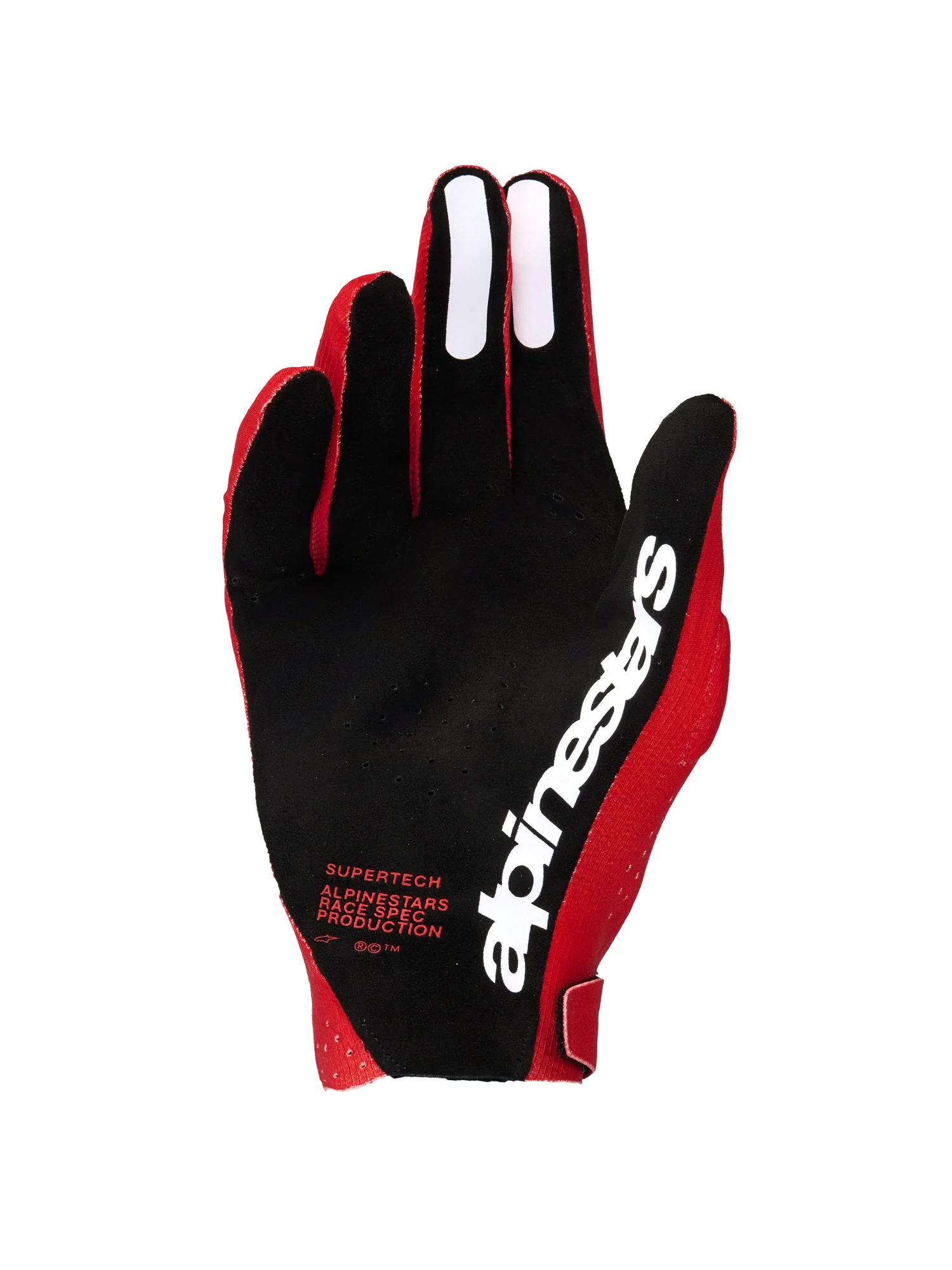 ALPINESTARS SUPERTECH MX GLOVES - FIRE RED BLACK WHITE - Image 2