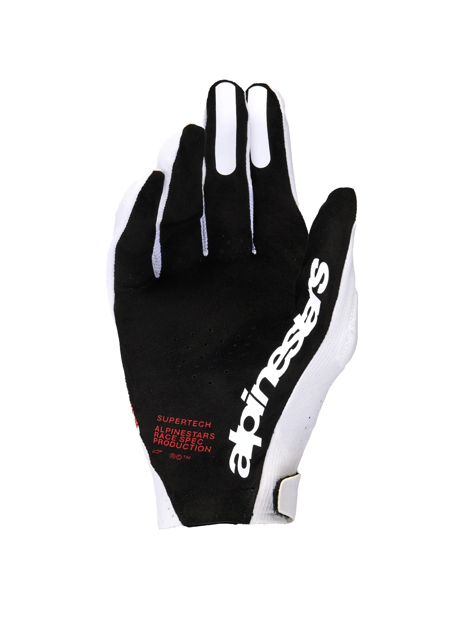 ALPINESTARS SUPERTECH MX GLOVES - WHITE BLACK FIRE RED - Image 2