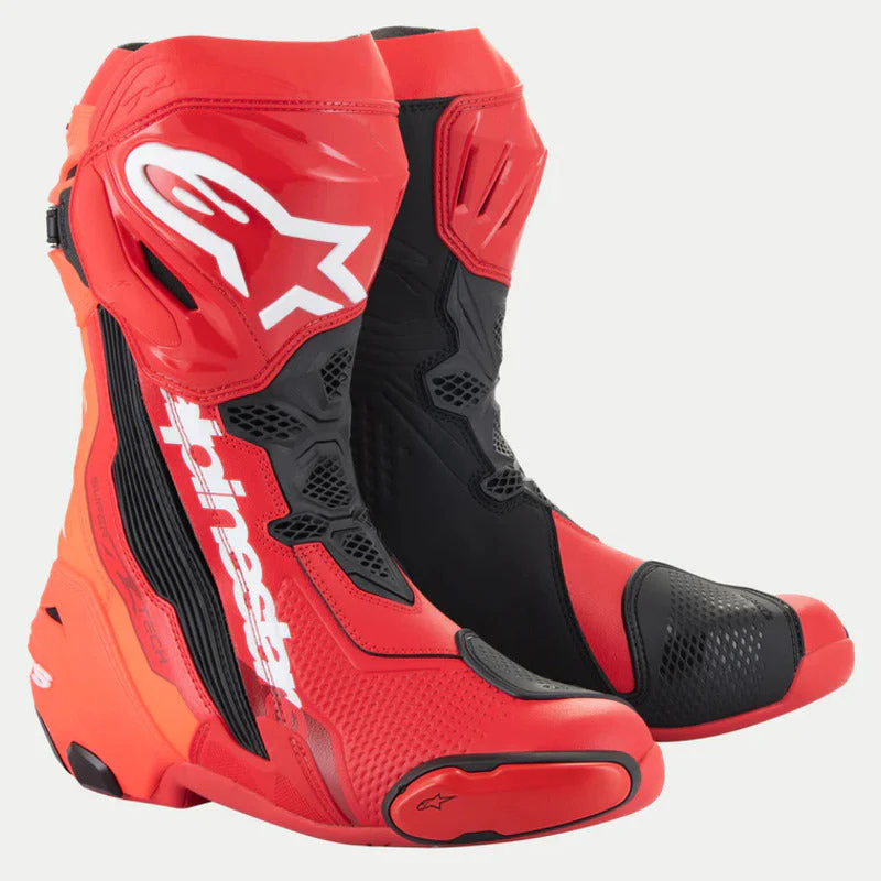 Alpinestars Supertech R V2 Boots - Red Fluro-Red