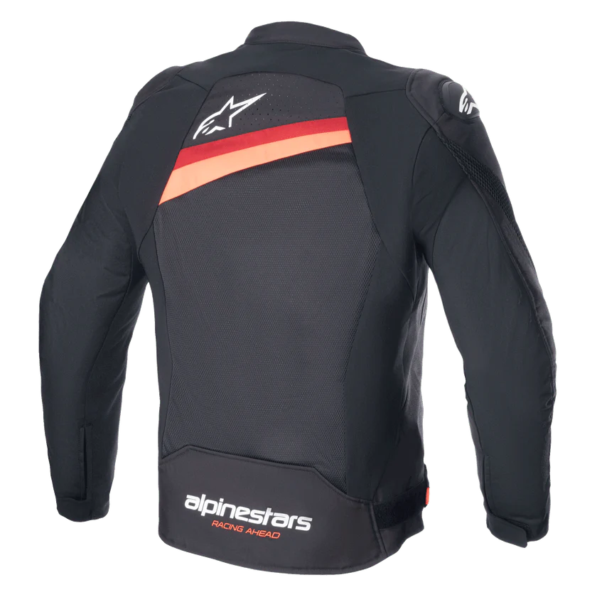 Alpinestars T-GP Plus R V4 Airflow Textile Jacket - Black Fluro-Red - Image 2