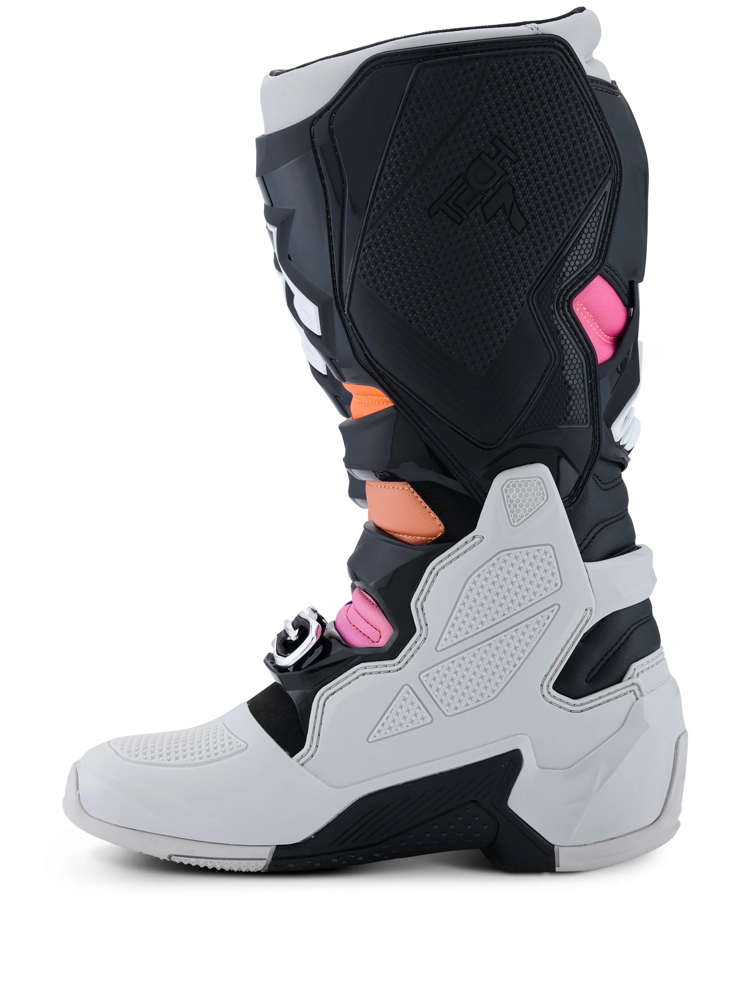 ALPINESTARS TECH 7 BOOTS - BLACK LIGHT GREY ORANGE FLUO MAGENTA - Image 3