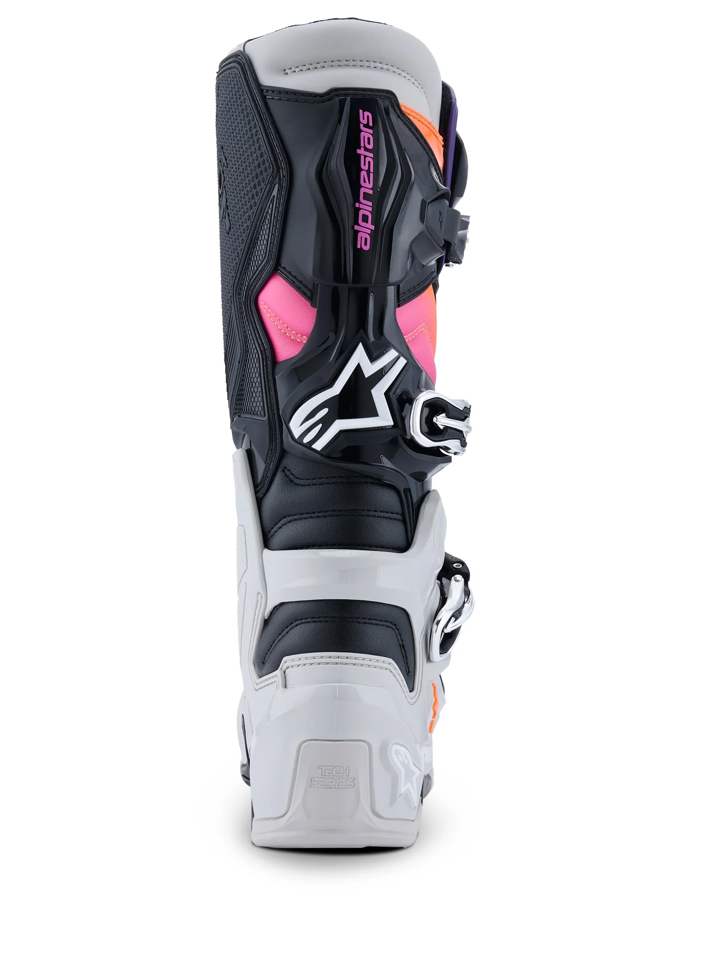 ALPINESTARS TECH 7 BOOTS - BLACK LIGHT GREY ORANGE FLUO MAGENTA - Image 4