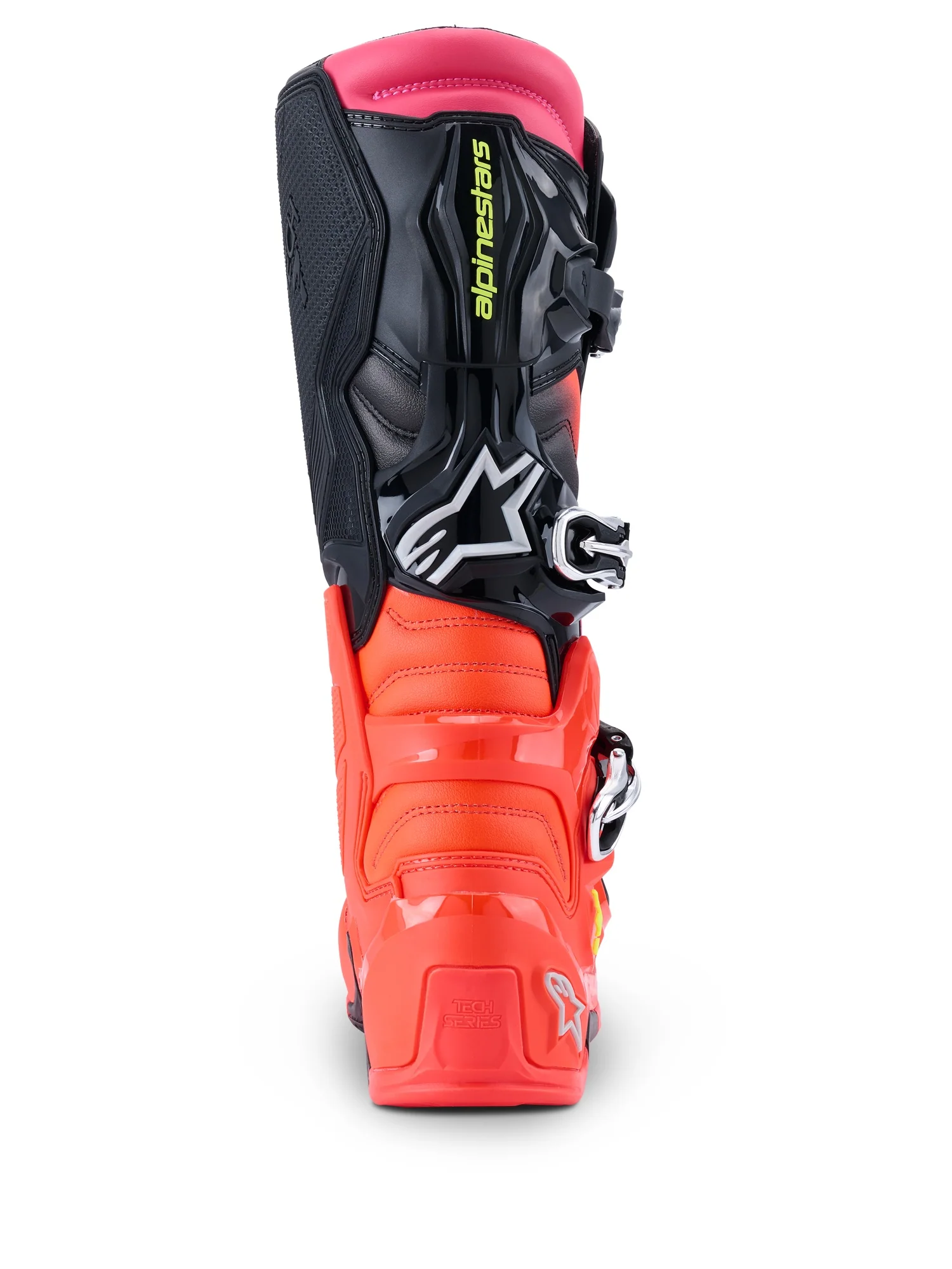 ALPINESTARS TECH 7 BOOTS - BLACK RED FLUO PINK FLUO - Image 3