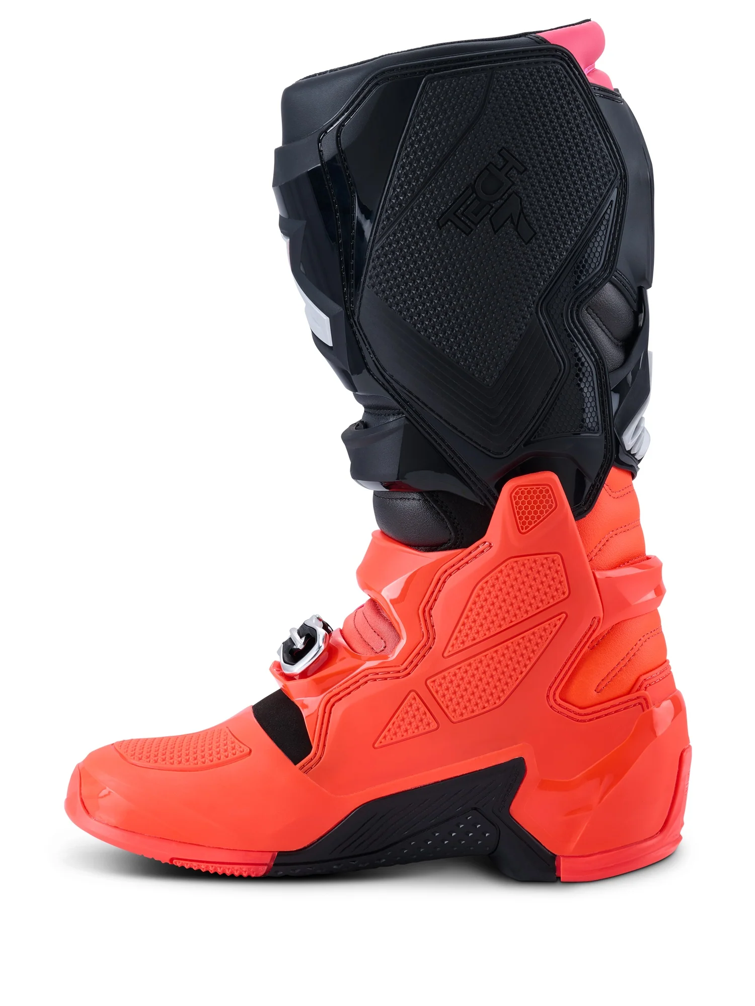 ALPINESTARS TECH 7 BOOTS - BLACK RED FLUO PINK FLUO - Image 4