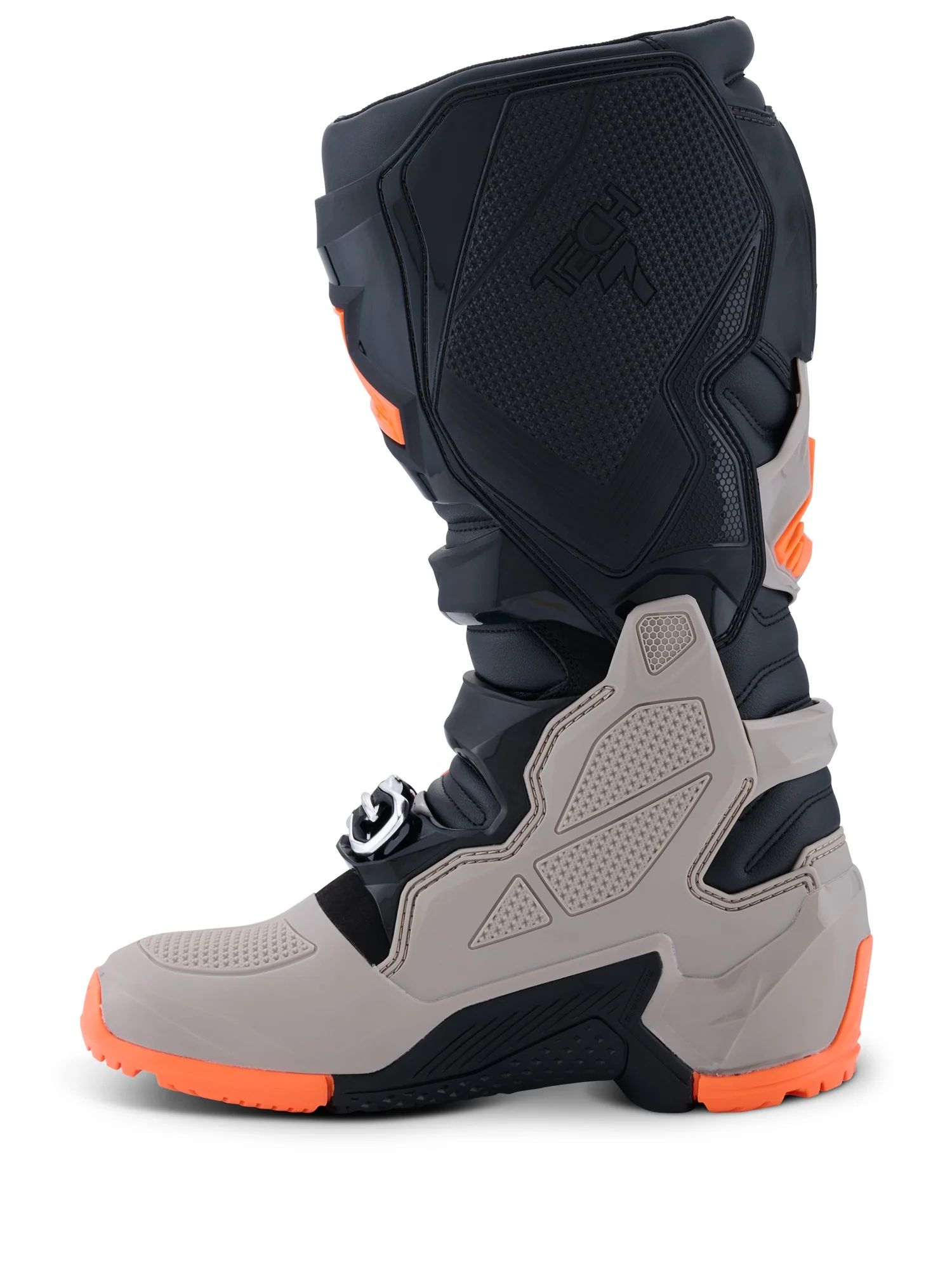 ALPINESTARS TECH 7 ENDURO BOOTS - BLACK WARM GREY ORANGE FLUO - Image 4