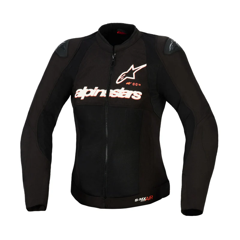 ALPINESTARS WOMENS STELLA SMX AIR JACKET - BLACK WHITE RED-FLURO