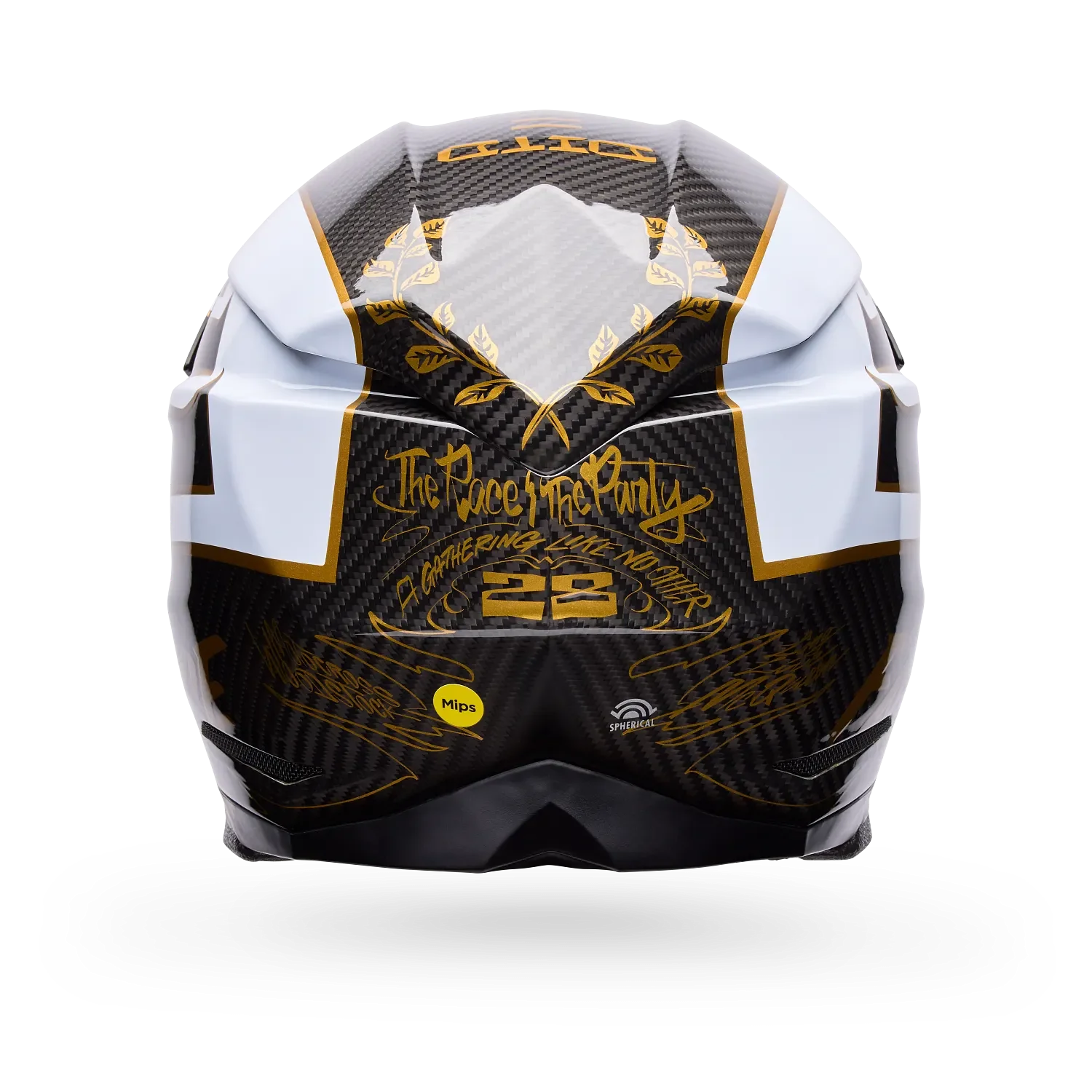 BELL 2026 MOTO-10 SPHERICAL FASTHOUSE DITD HELMET - BLACK/GOLD - Image 4