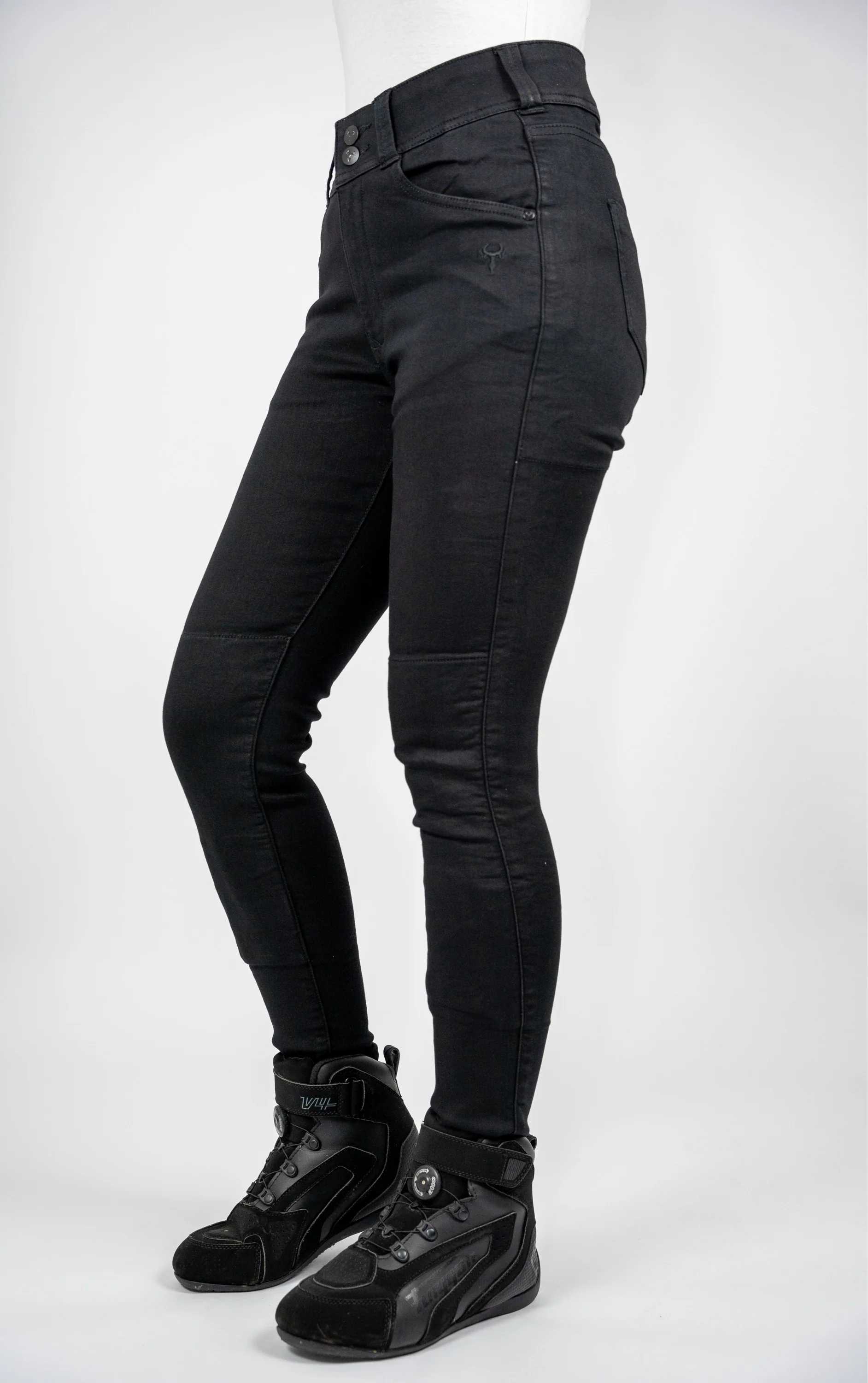 BULL-IT LADIES FURY SLIM JEANS X/SHORT LEG - BLACK - Image 3