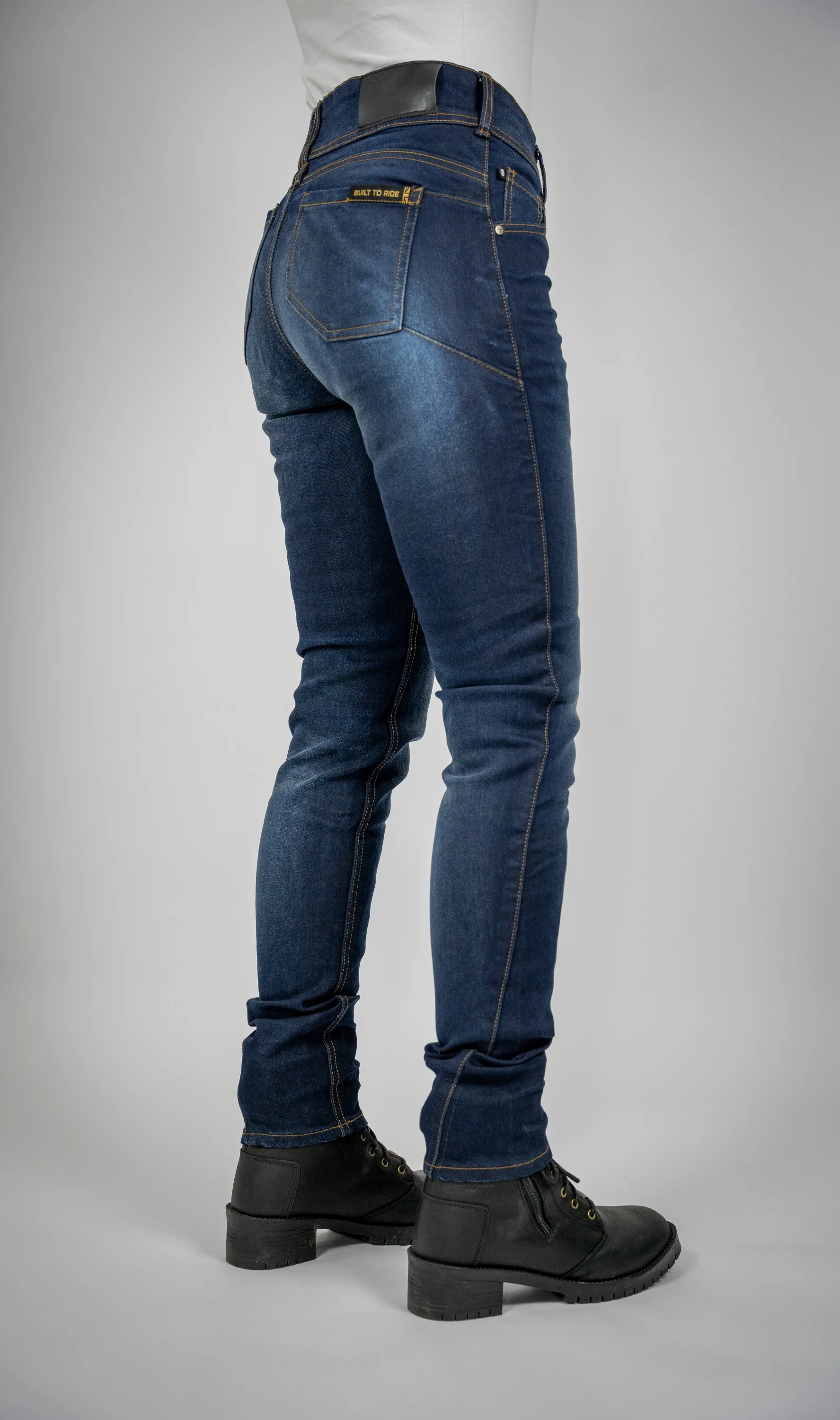 BULL-IT LADIES HARRIER SLIM JEANS REGULAR LEG - INDIGO BLUE - Image 3