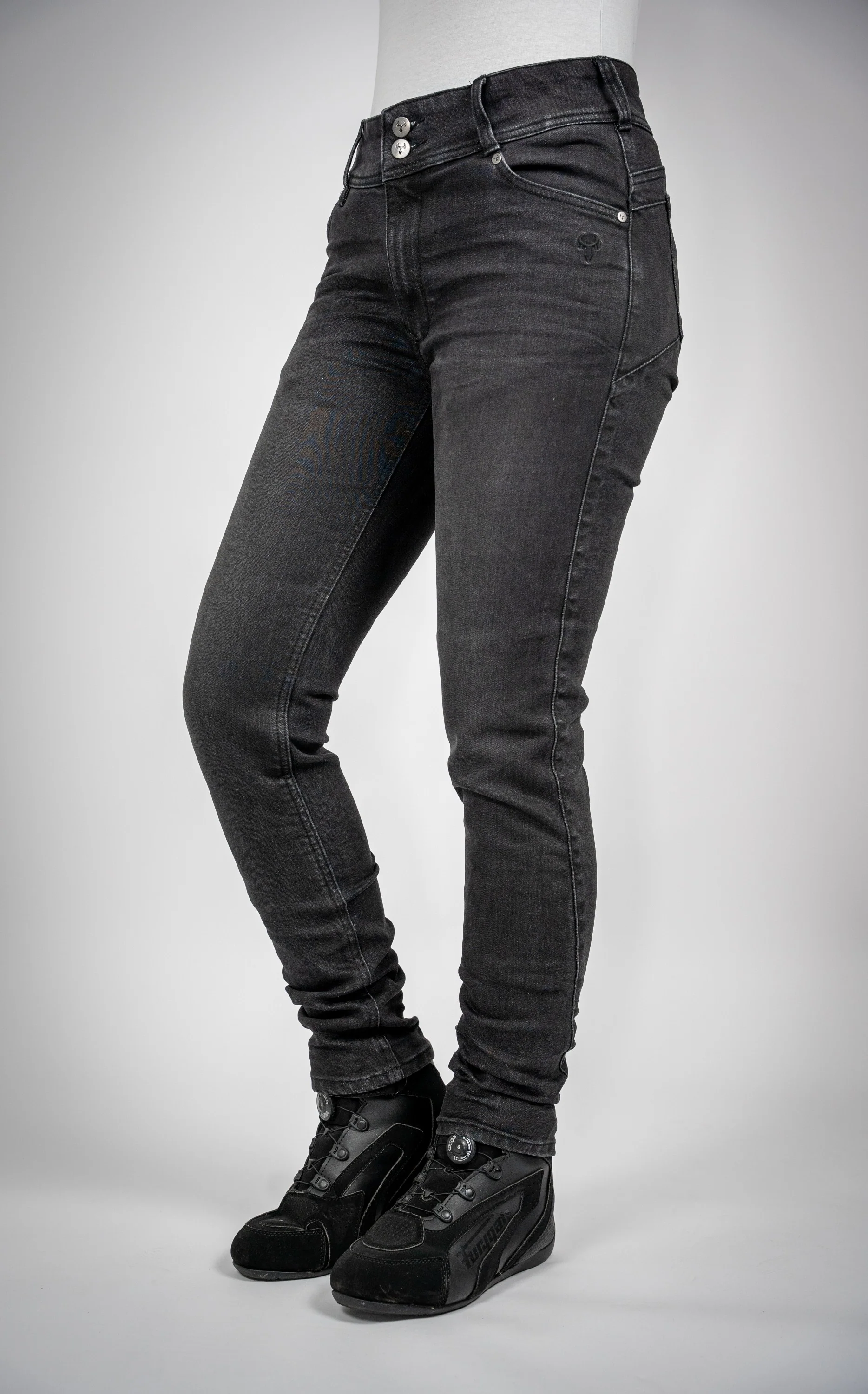 BULL-IT LADIES RAVEN SLIM JEANS REGULAR LEG - BLACK - Image 3