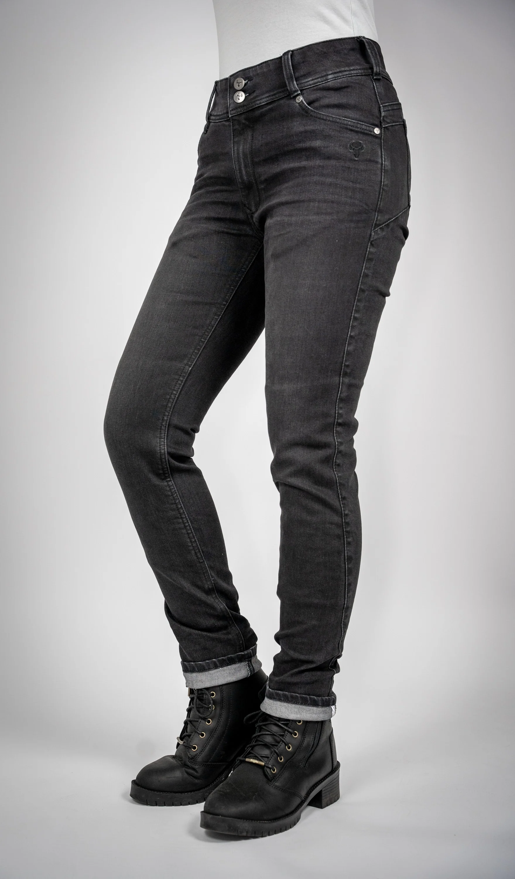 BULL-IT LADIES RAVEN STRAIGHT JEANS REGULAR LEG - BLACK - Image 3