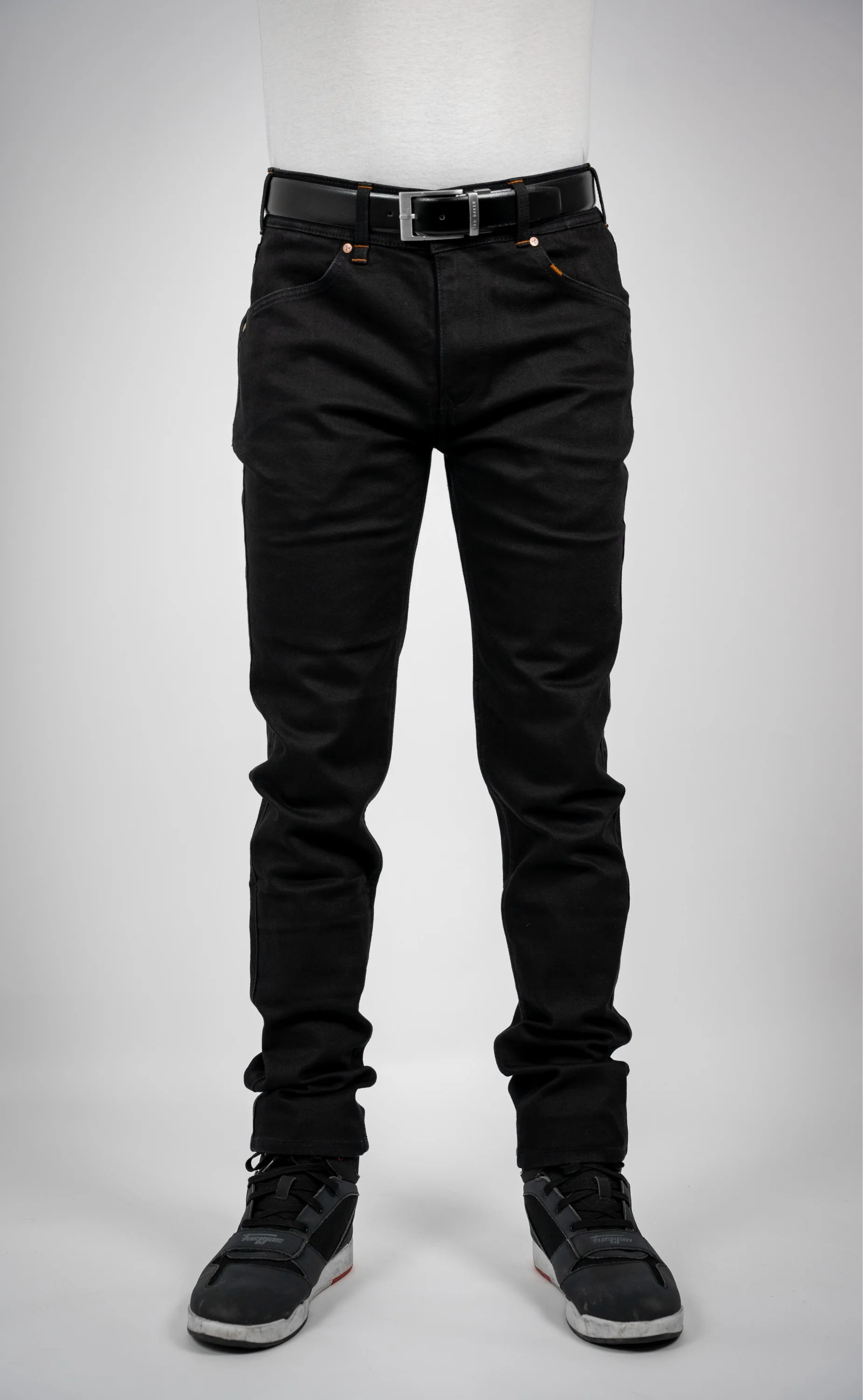 BULL-IT TROJAN SLIM JEANS SHORT LEG - JET BLACK
