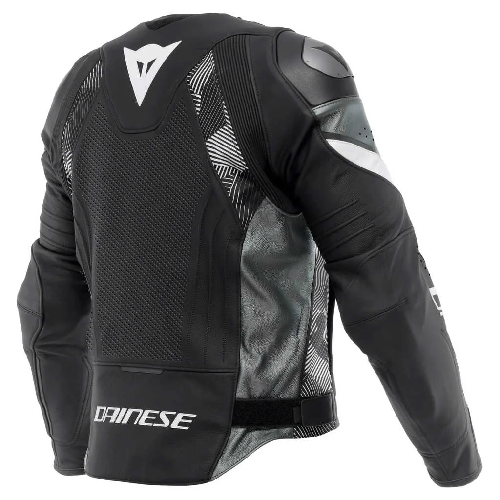 DAINESE AVRO 5 PERF LEATHER JACKET - BLACK/WHITE/ANTHRACITE - Image 2