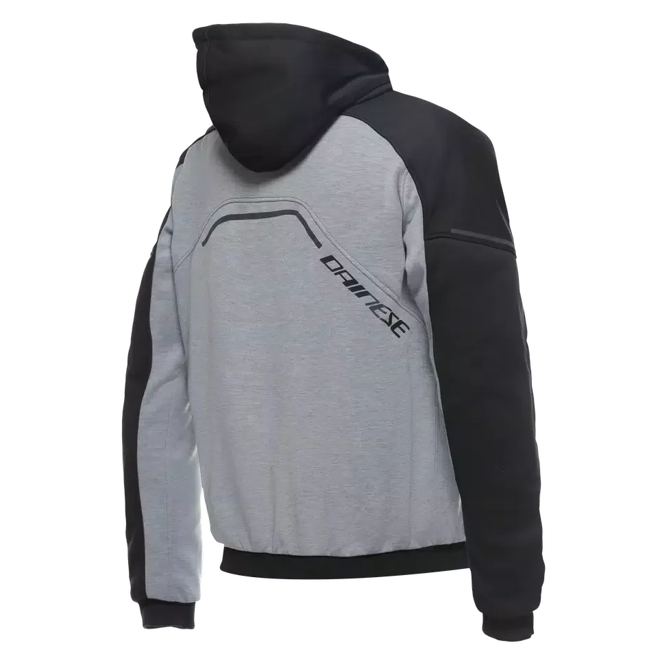 DAINESE DAEMON-X SAFETY FULLZIP HOODIE - MELANGE-GRAY/BLACK/FLUO-RED - Image 2