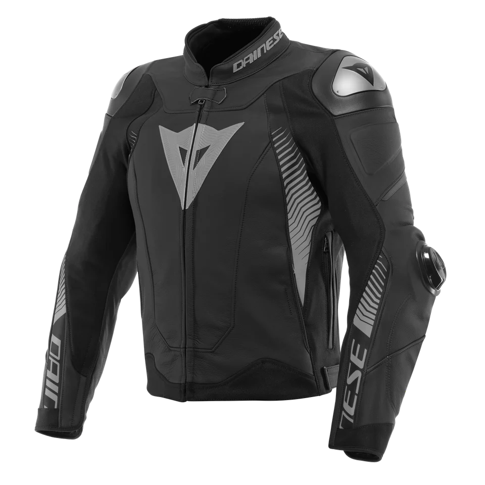 Dainese Super Speed 4 Perforated Leather Jacket - Black-Matt/Charcoal-Gray