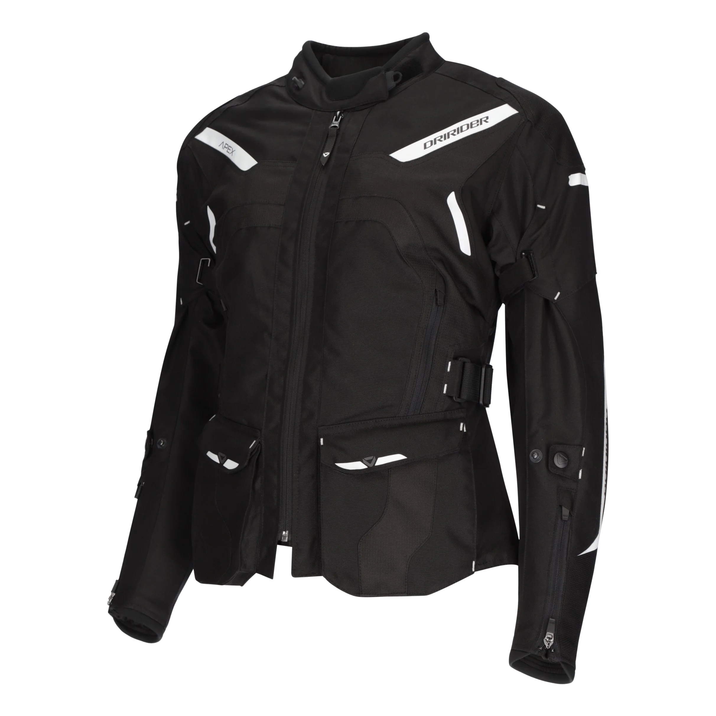 DRIRIDER APEX 6 LADIES JACKET - BLACK/WHITE