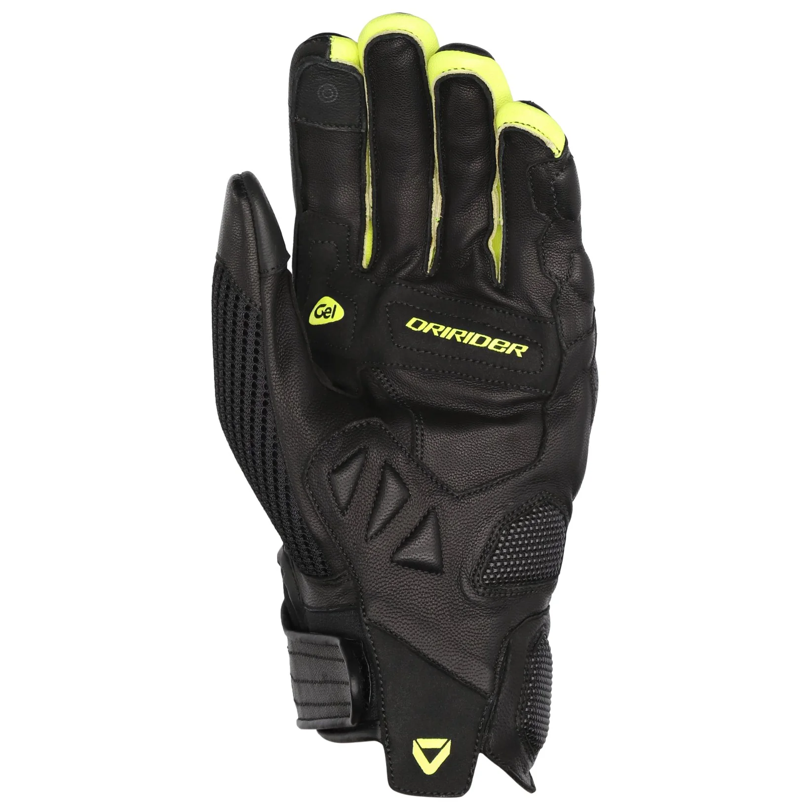 DRIRIDER SPRINT 2 LADIES GLOVES - BLACK/HI-VIS - Image 2