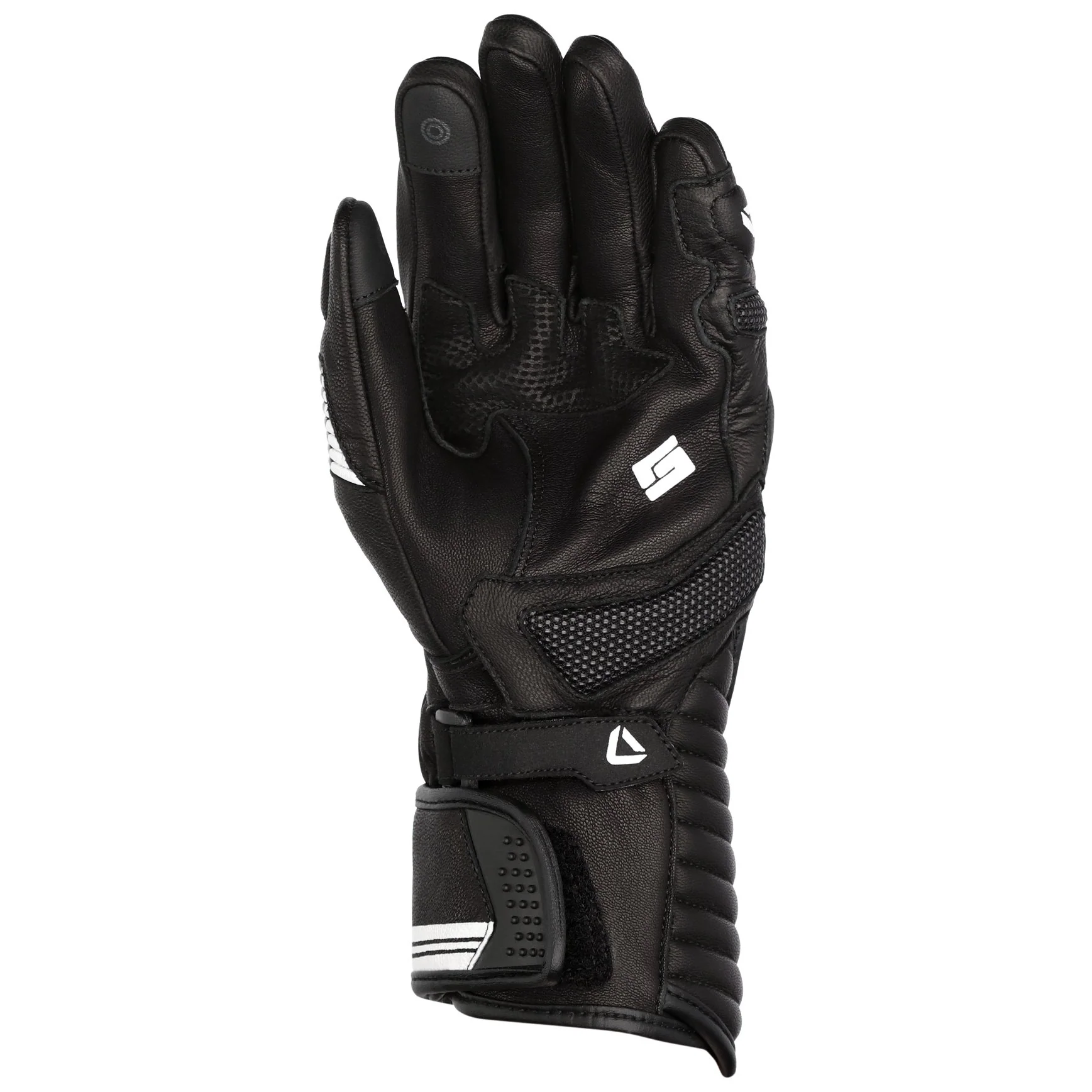 DRIRIDER TORQUE LONG CUFF GLOVES - BLACK/WHITE - Image 2