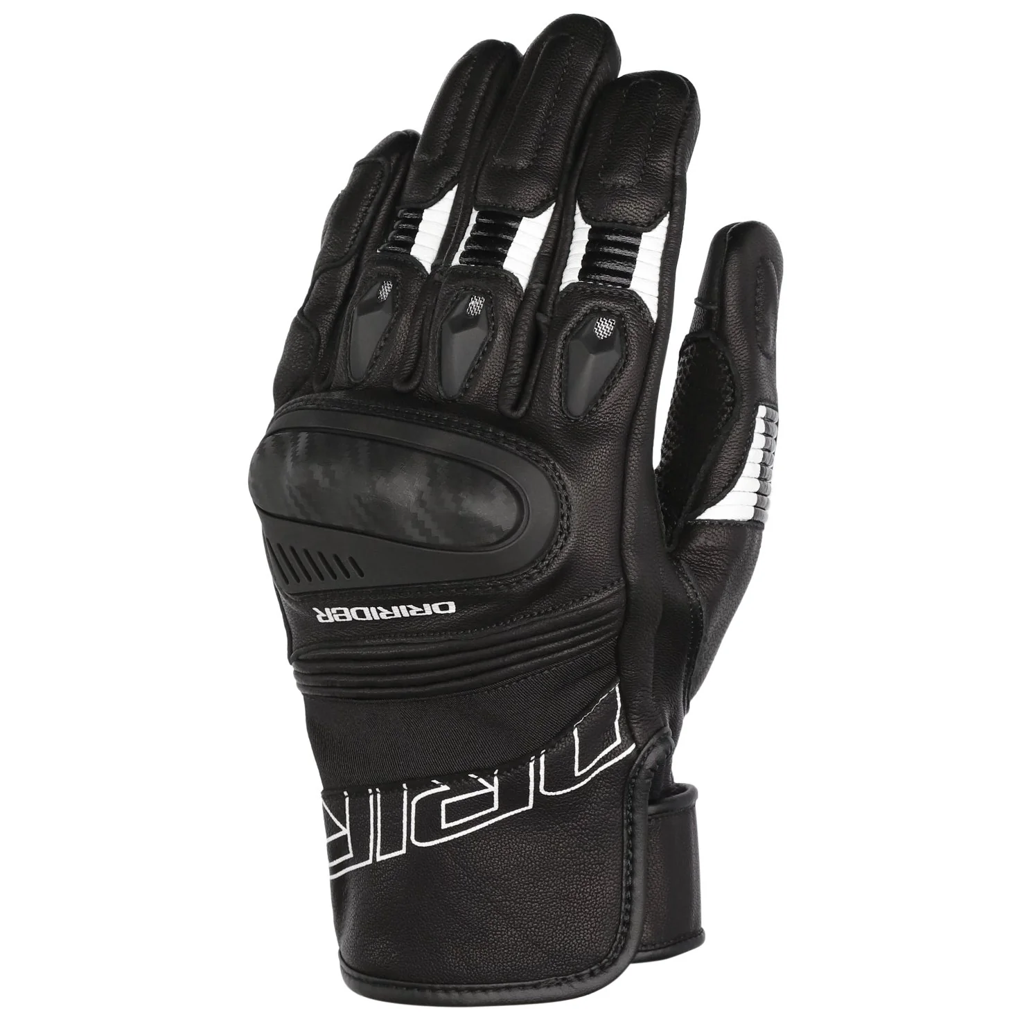 DRIRIDER TORQUE SHORT CUFF LADIES GLOVES - BLACK/WHITE