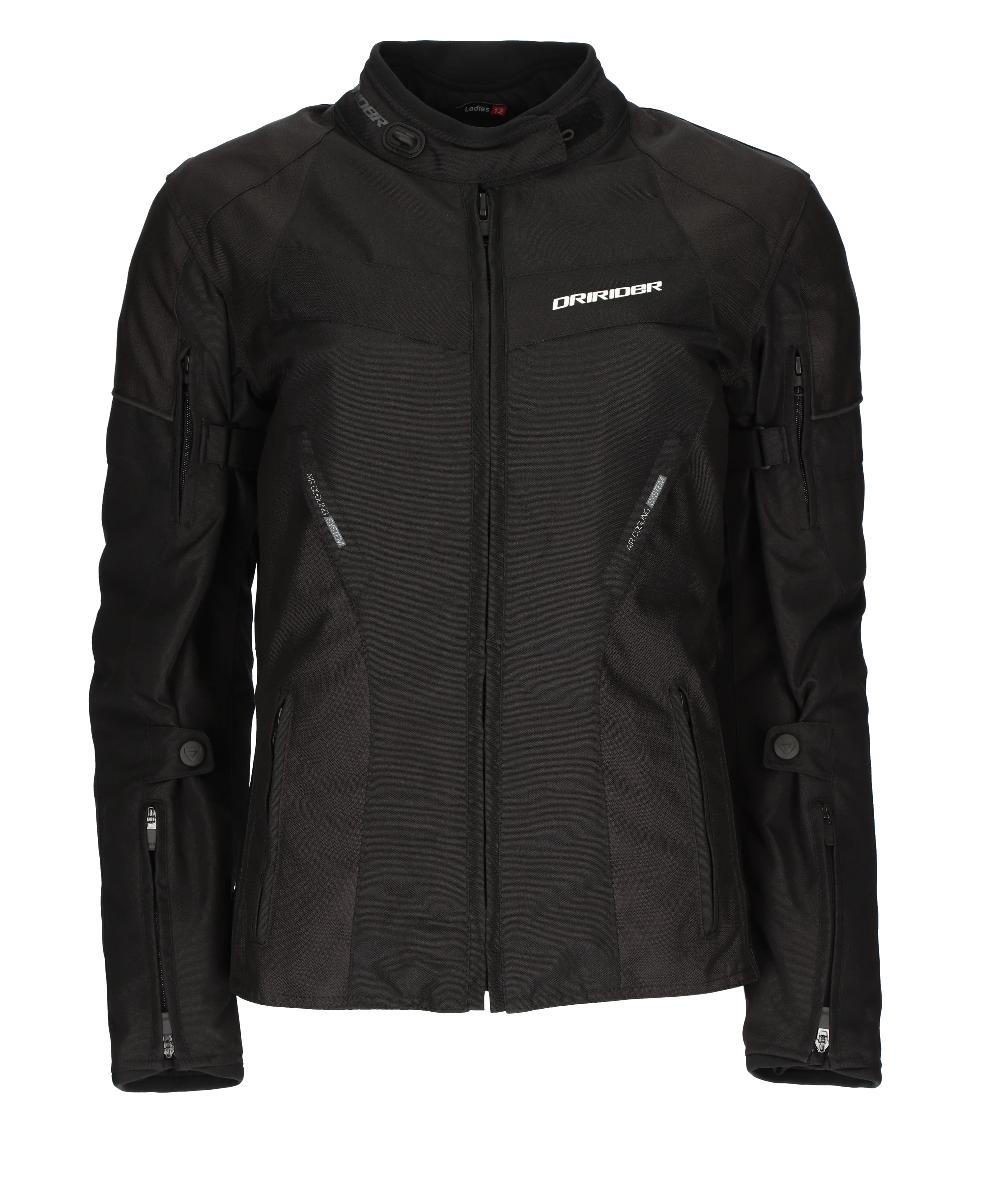 DRIRIDER VIVID 3 LADIES JACKET - BLACK/WHITE - Image 2