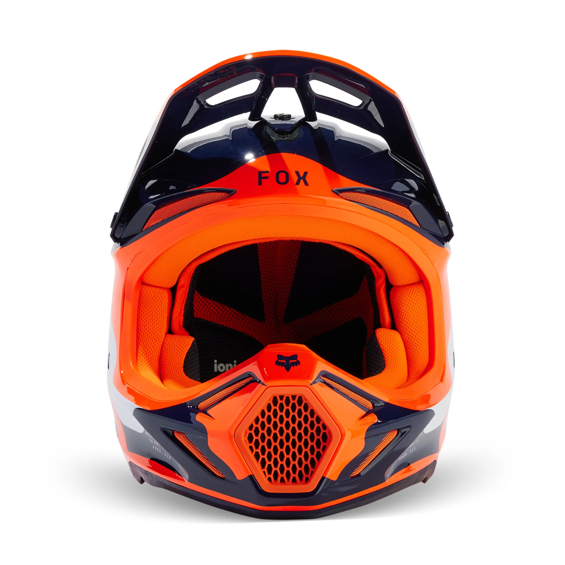 FOX 2024 V3 REVISE HELMET - NAVY/ORANGE - Image 3