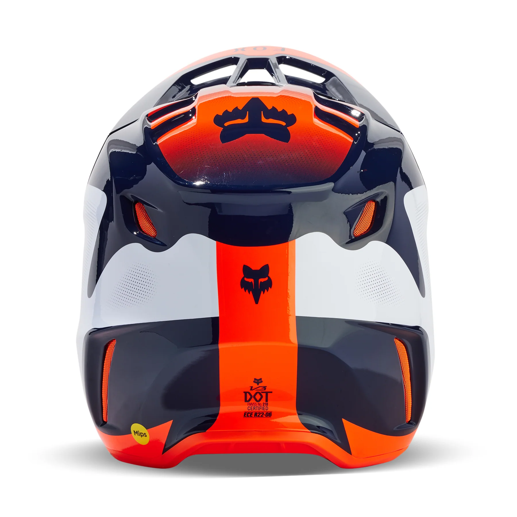 FOX 2024 V3 REVISE HELMET - NAVY/ORANGE - Image 5