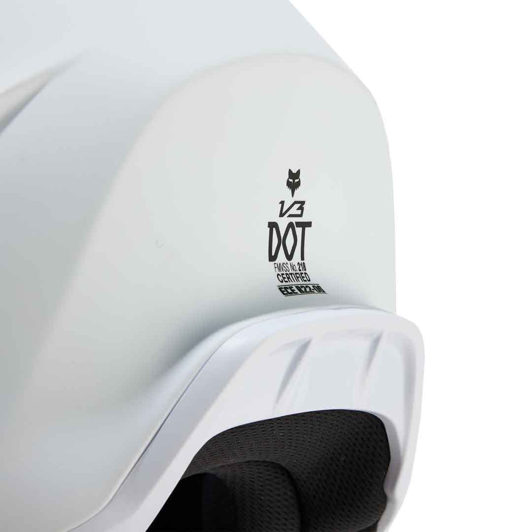 FOX 2025 YOUTH V3 SOLID HELMET - MATTE WHITE - Image 2