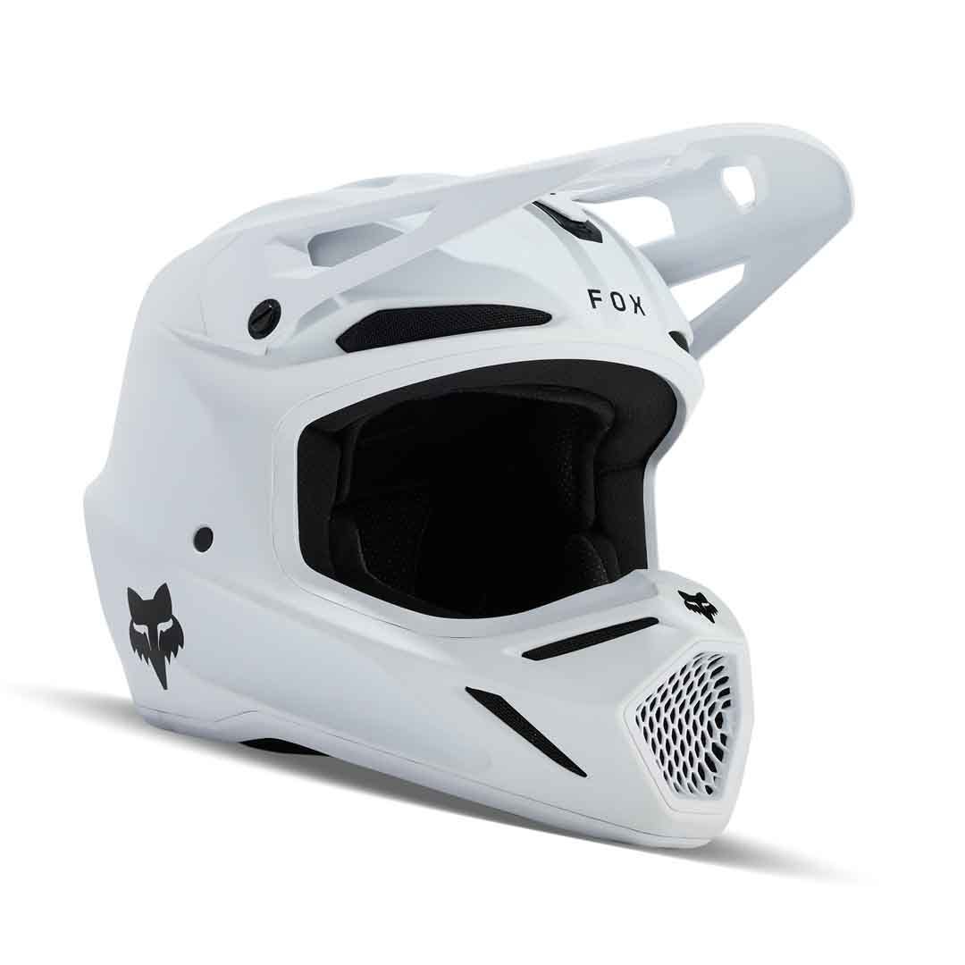 FOX 2025 YOUTH V3 SOLID HELMET - MATTE WHITE - Image 8