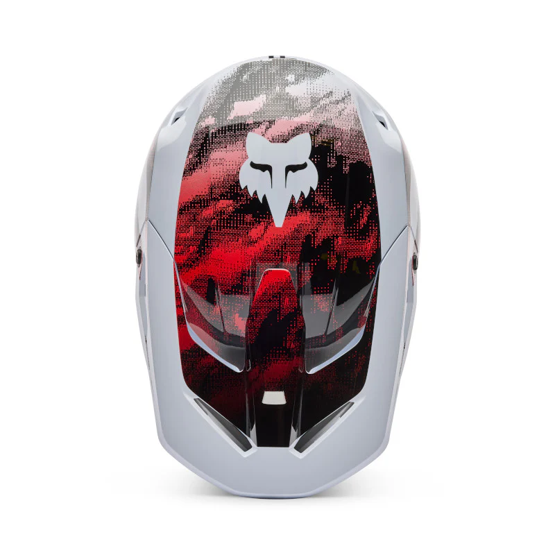 FOX 2026 V1 KAIROS HELMET - WHITE/FLO RED - Image 3