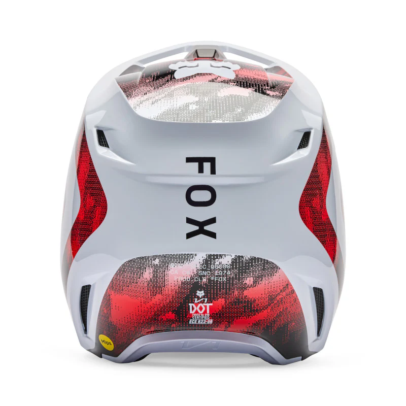 FOX 2026 V1 KAIROS HELMET - WHITE/FLO RED - Image 4