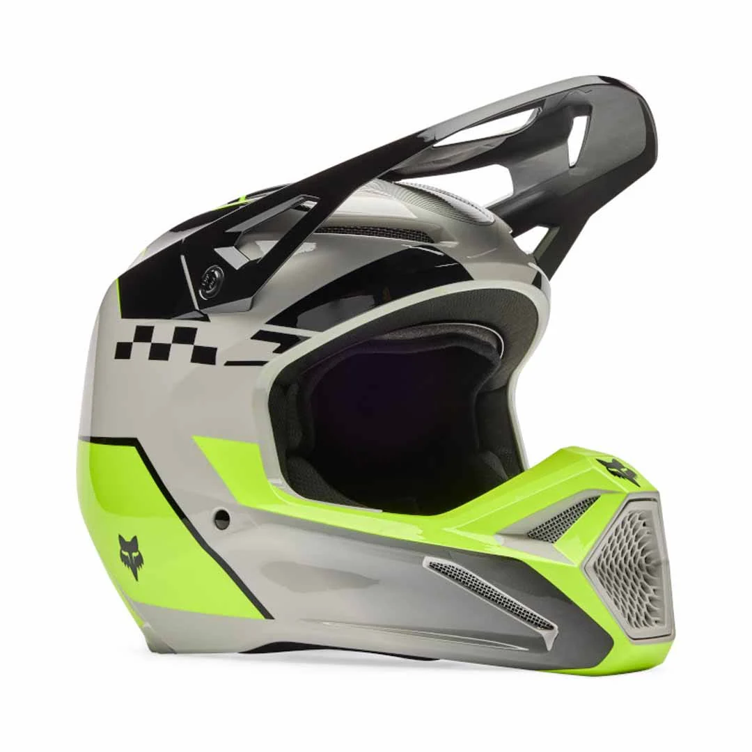 FOX 2026 YOUTH V1 COLLECT HELMET - GREY YELLOW - Image 5