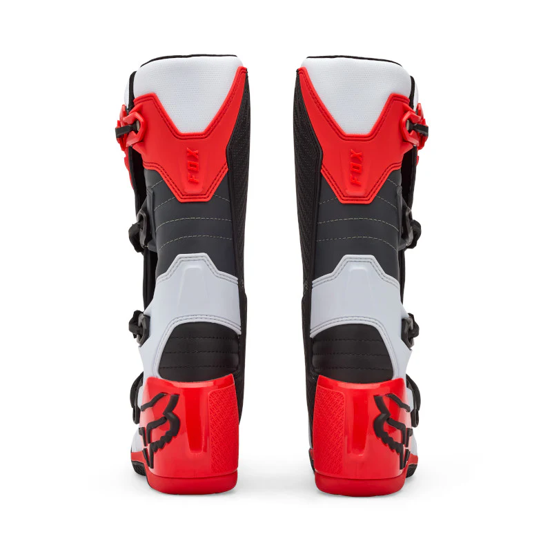 FOX COMP BOOTS - WHITE/FLO RED - Image 2