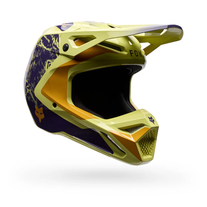 FOX 2026 V1 IMAGE PRINT HELMET - PEAR YELLOW