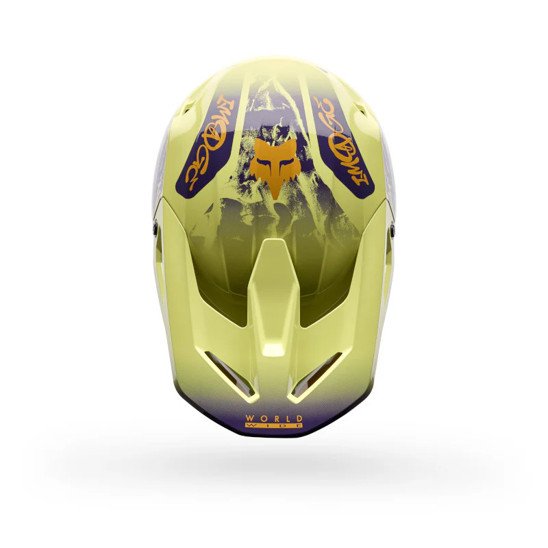 FOX 2026 V1 IMAGE PRINT HELMET - PEAR YELLOW - Image 5